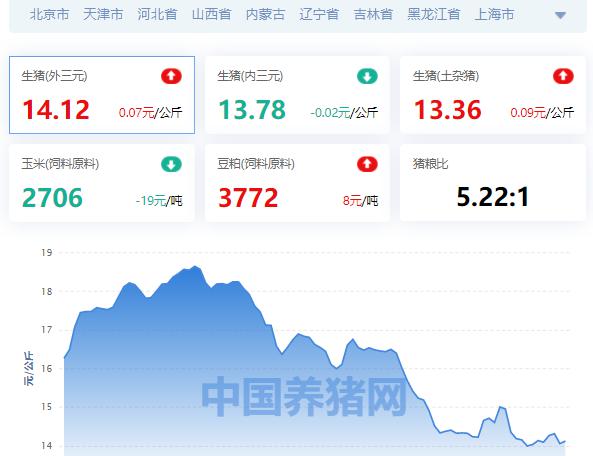全国猪肉价格（全国生猪价格涨跌表）
