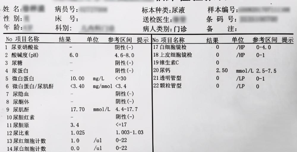 尿常规检查多少钱（尿常规中的）