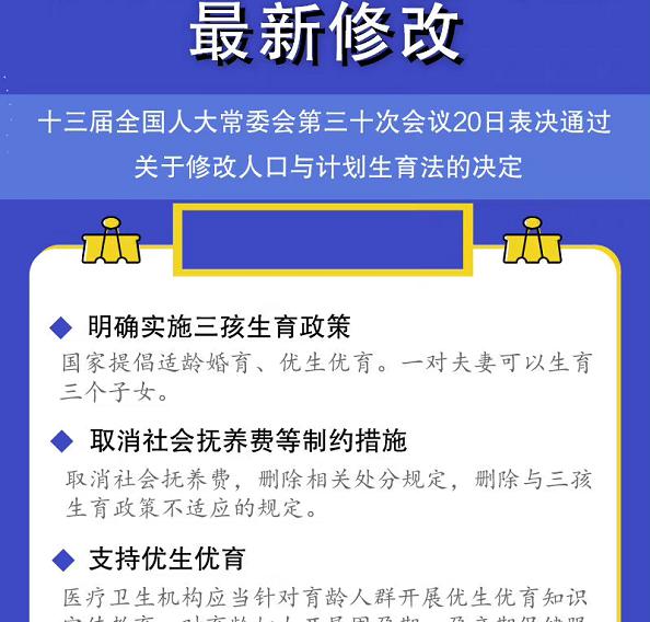 生三胎国家补助多少钱（三胎政策正式入法）