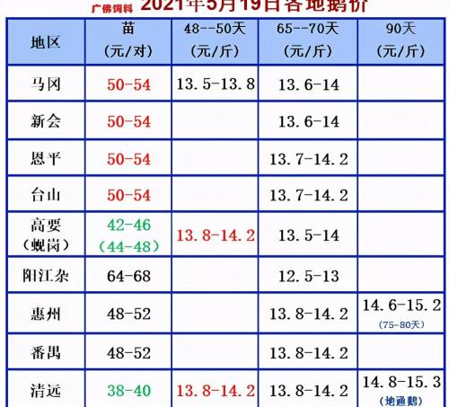 大鹅多少钱一斤（2021）