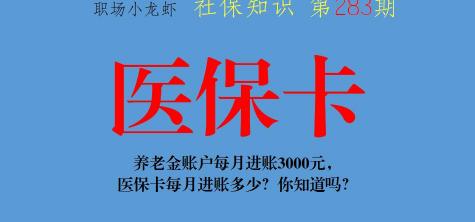 社保卡一年交多少钱（养老金账户每月进账3000元）