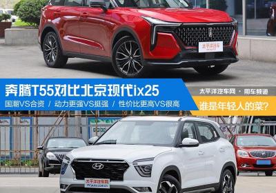 现代ix25报价及图片（奔腾T55和北京现代ix25）