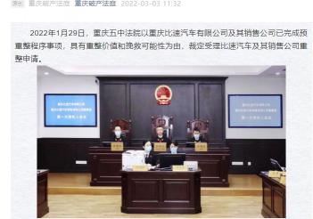 比速汽车图片及报价（重整获批）