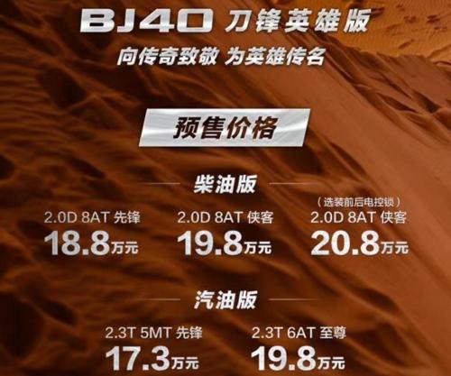 北京越野车bj40报价（新车）