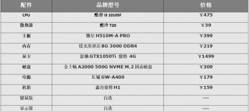 臺(tái)式電腦報(bào)價(jià)（2021年末裝機(jī)）