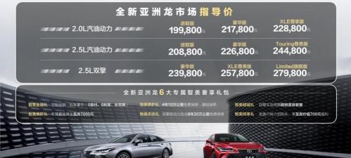 一汽丰田亚洲龙多少钱（新车）