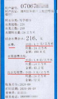 水费多少钱一度（北京写字楼水费9元一吨）