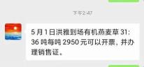 羊饲料多少钱一吨（燕麦草2550元）