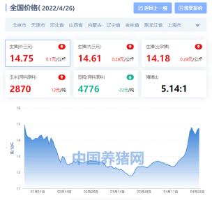 山东生猪价格（全国生猪价格涨跌表）