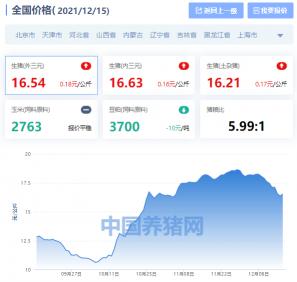 预混料价格（全国生猪价格涨跌表）