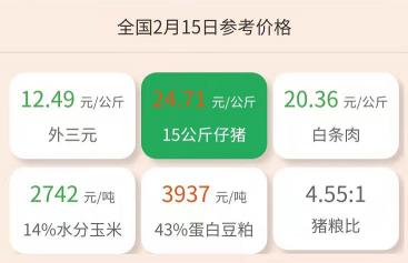 猪仔价格多少钱一头（2月15日仔猪价格）