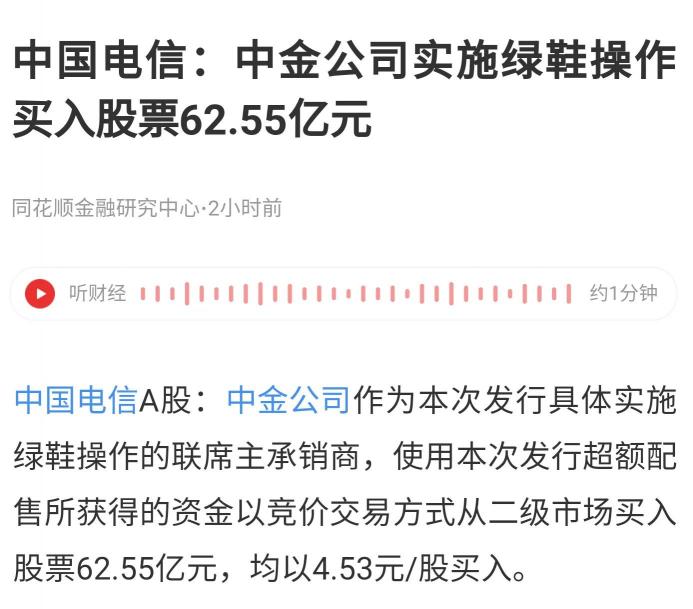 中國電信港股價格（中國電信正式破發(fā)）