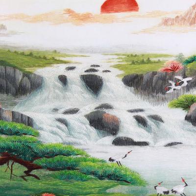 山水画聚宝盆客厅价格（客厅适合挂什么画）