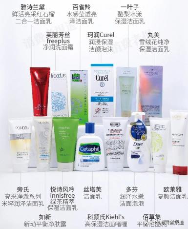 丸美三肽胶原紧致的价格表（14款洗面奶测评报告）