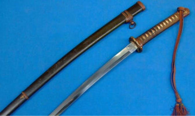 日本战刀图片及价格（抗战老兵缴获日本军刀一把）