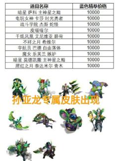 卢锡安皮肤价格表（孙亚龙专属绿色皮肤）