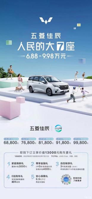 小车强险价格表（五菱佳辰6）