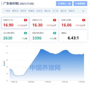 广州猪肉价格今日价一斤多少钱（广东省生猪价格涨跌表）