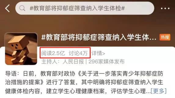 医院抑郁症测试要多少钱（教育部将抑郁症筛查纳入学生体检）