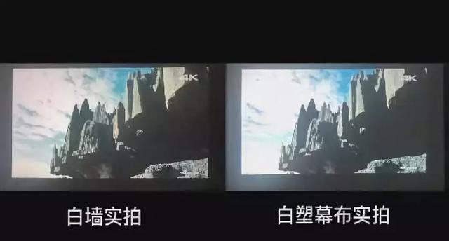 为什么使用投影仪时白墙不能完全代替幕布？